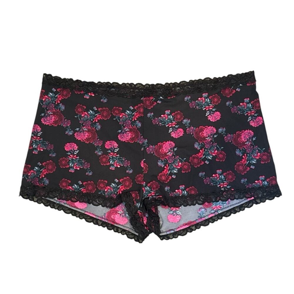 Natori Women's Pure Luxe Boyshorts Black Charm Print XXL New with Tags